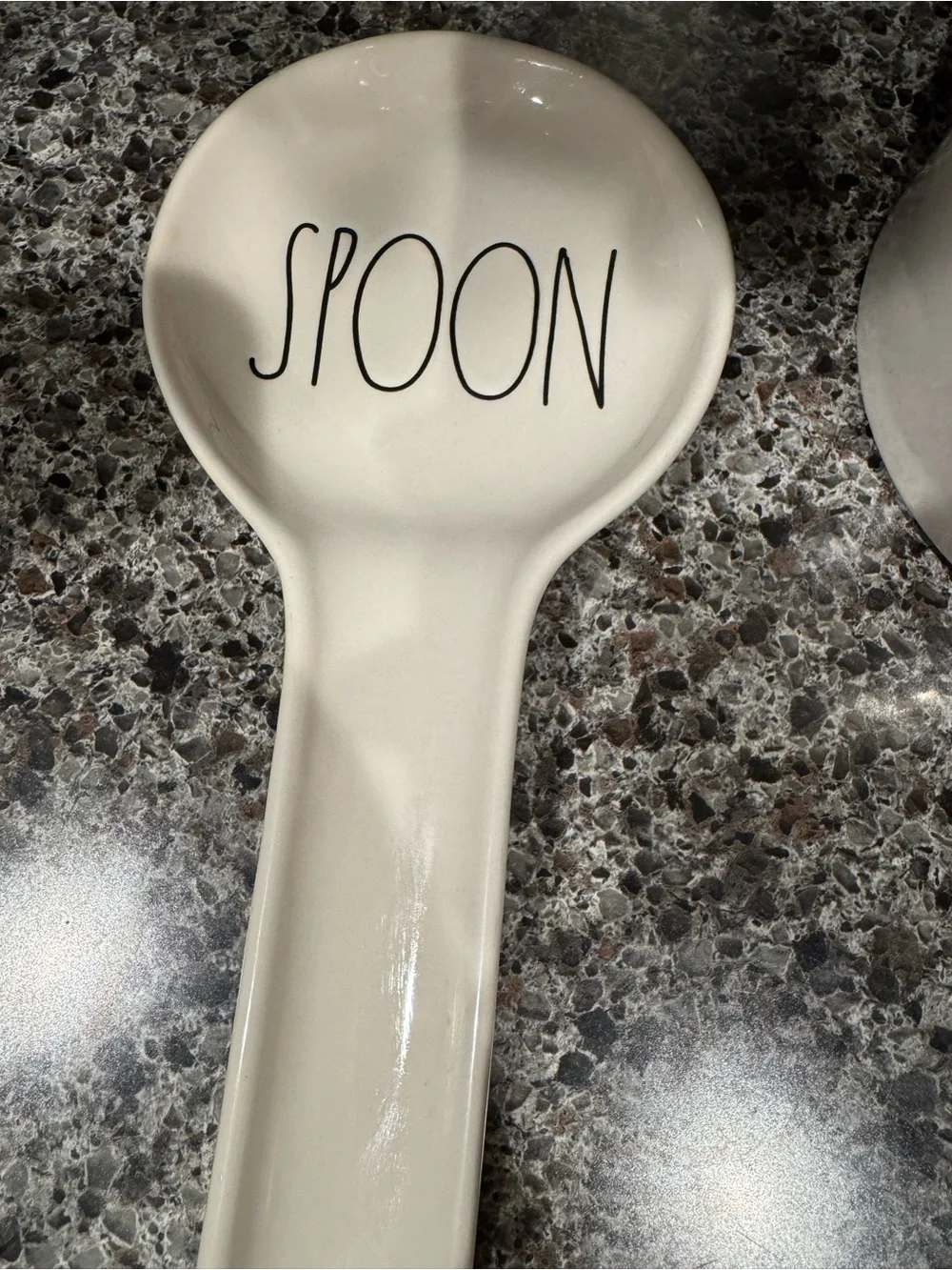 Rae Dunn Ceramic Spoon Rest - White Spoon